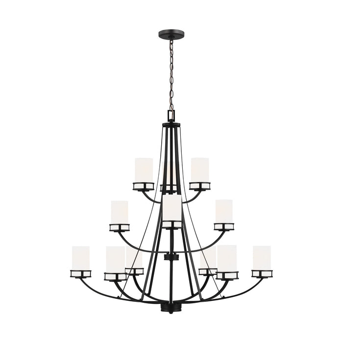 Generation Lighting - 3121612-112 - 12 Light Chandelier - Robie - Midnight Black