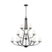 Generation Lighting - 3121612-112 - 12 Light Chandelier - Robie - Midnight Black