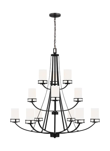 Robie 12 Light Chandelier Midnight Black