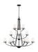 Generation Lighting - 3121612EN3-112 - 12 Light Chandelier - Robie - Midnight Black