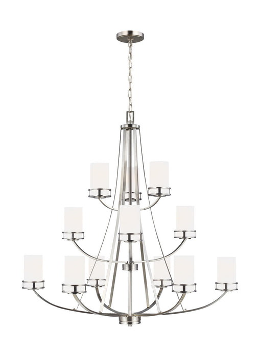 Generation Lighting - 3121612EN3-962 - 12 Light Chandelier - Robie - Brushed Nickel