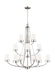 Generation Lighting - 3121612EN3-962 - 12 Light Chandelier - Robie - Brushed Nickel