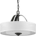 Progress Lighting - P350098-143 - Two Light Semi Flush Convertible - Kene - Graphite
