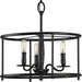 Progress Lighting - P350150-031 - Three Light Semi Flush Convertible - Durrell - Black