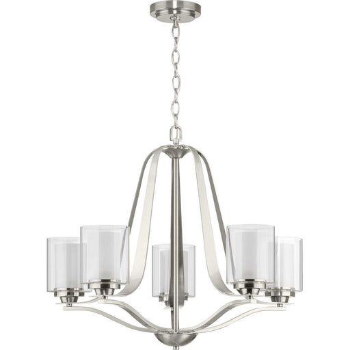Progress Lighting - P400095-009 - Five Light Chandelier - Kene - Brushed Nickel