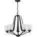Progress Lighting - P400095-143 - Five Light Chandelier - Kene - Graphite
