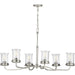 Progress Lighting - P400207-009 - Six Light Chandelier - Winslett - Brushed Nickel