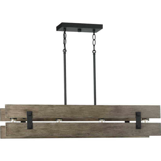 Progress Lighting - P400229-031 - Four Light Island Chandelier - Hemsworth - Black
