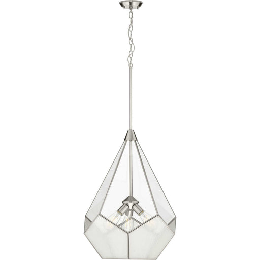 Progress Lighting - P5322-09 - Three Light Pendant - Cinq - Brushed Nickel