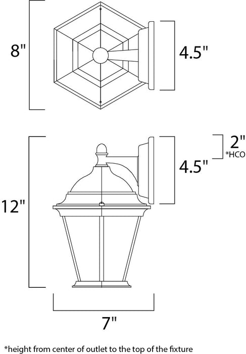 One Light Outdoor Wall Lantern-Exterior-Maxim-Lighting Design Store