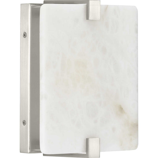Led Alabaster Stone LED Wall Sconce Brushed Nickel