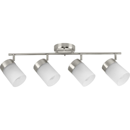 Ridgecrest Four Light Head Track Brushed Nickel