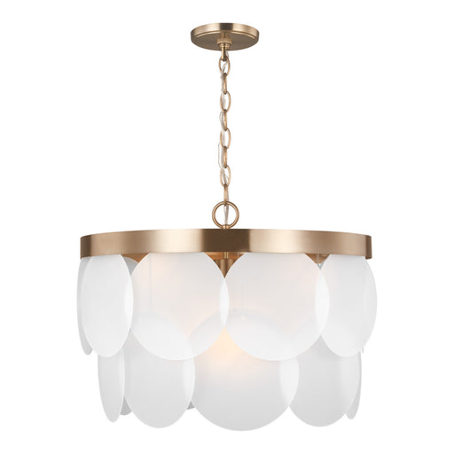 Visual Comfort Studio - 5102506-848 - Six Light Pendant - Mellita - Satin Brass