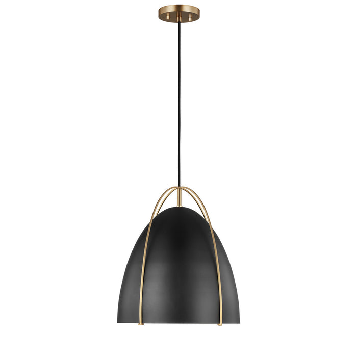 Visual Comfort Studio - 6551701-848 - One Light Pendant - Norman - Satin Brass