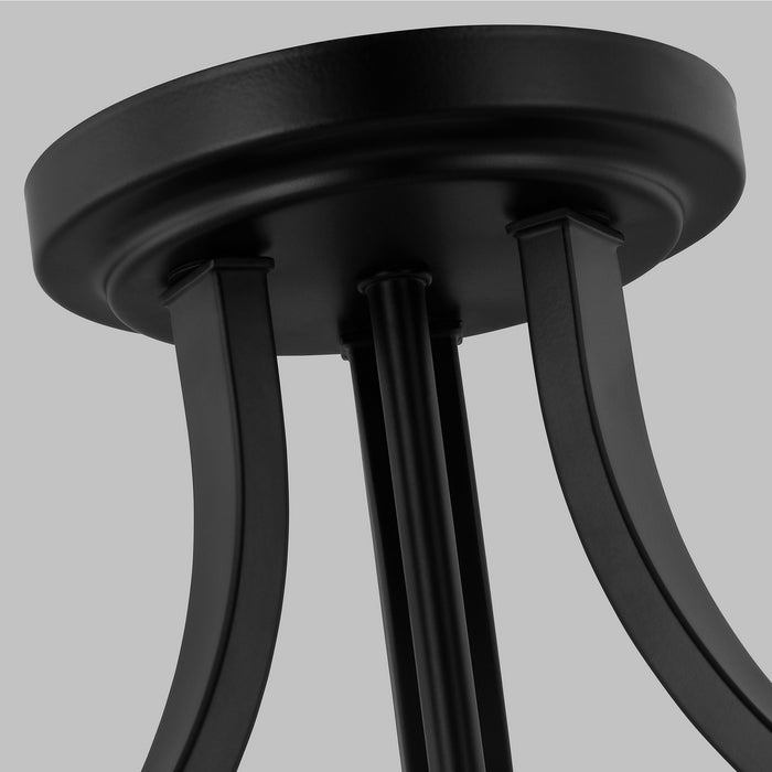 Generation Lighting - 7728803-112 - Three Light Semi-Flush Mount - Kemal - Midnight Black