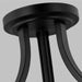 Generation Lighting - 7728803-112 - Three Light Semi-Flush Mount - Kemal - Midnight Black