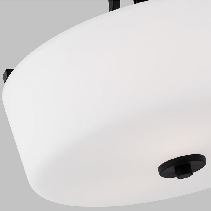 Generation Lighting - 7728803EN3-112 - Three Light Semi-Flush Mount - Kemal - Midnight Black