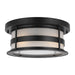 Generation Lighting - 7890902-12 - Two Light Outdoor Flush Mount - Wilburn - Black