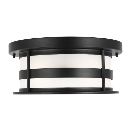 Wilburn Two Light Outdoor Flush Mount Black
