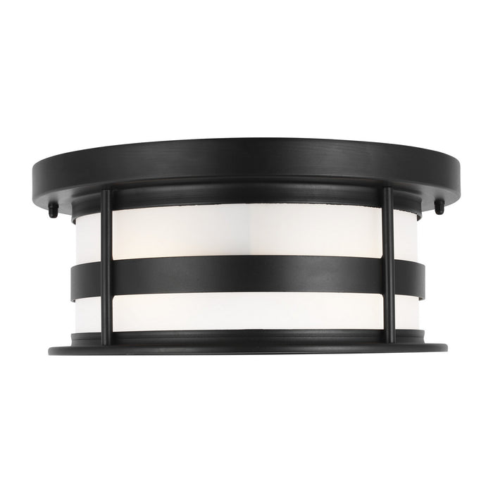 Generation Lighting - 7890902-12 - Two Light Outdoor Flush Mount - Wilburn - Black