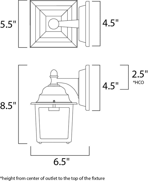 One Light Outdoor Wall Lantern-Exterior-Maxim-Lighting Design Store