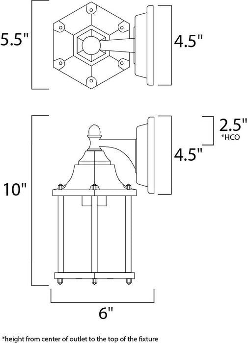 One Light Outdoor Wall Lantern-Exterior-Maxim-Lighting Design Store