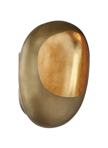 Ardor LED Wall Sconce Antique Brass with Gold Leaf