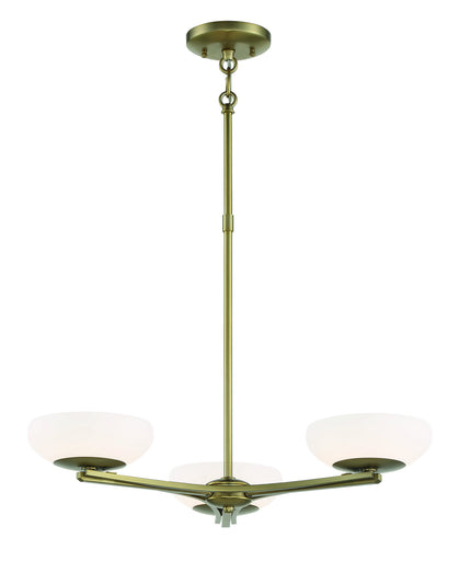 Scale LED Chandelier Soft Brass