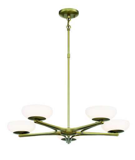 Scale LED Chandelier Soft Brass