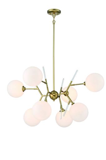 Polares Eight Light Chandelier Honey Gold
