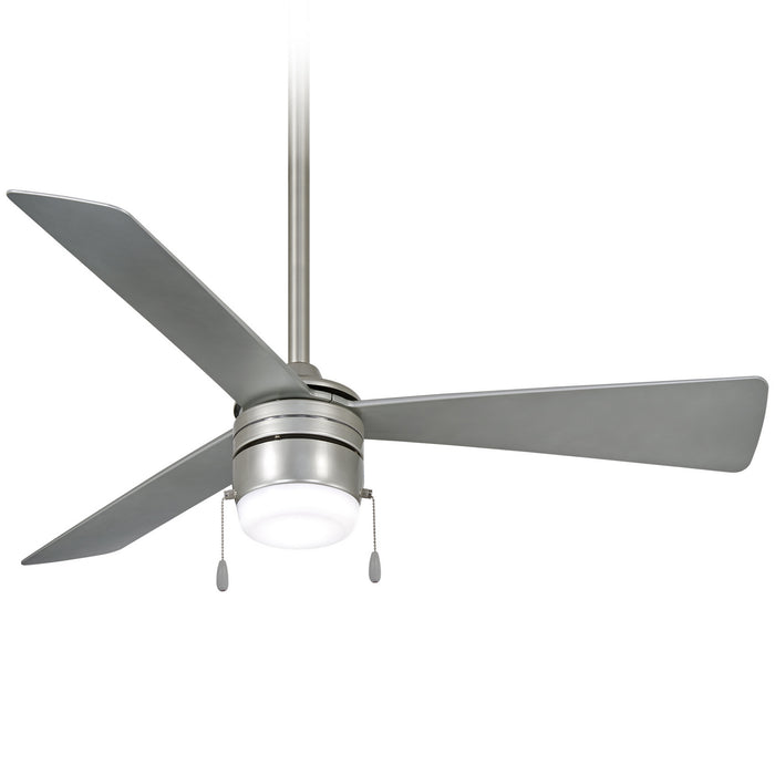 Minka Aire - F676L-BRS/SL - 44"Ceiling Fan - Vital - Brilliant Silver With Silver Blades