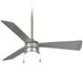 Minka Aire - F676L-BRS/SL - 44"Ceiling Fan - Vital - Brilliant Silver With Silver Blades