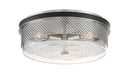 Minka-Lavery - 1059-691 - Three Light Flush Mount - Cole's Crossing - Coal w/Brushed Nickel