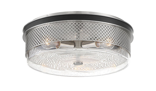 Cole's Crossing Three Light Flush Mount Coal w/Brushed Nickel