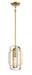 Minka-Lavery - 1211-706 - One Light Pendant - Aureum - Matte White W/ Honey Gold