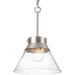 Progress Lighting - P350139-009 - One Light Semi Flush Mount - Point Dume-Tapia Tail - Brushed Nickel