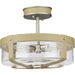 Progress Lighting - P350143-081 - Four Light Semi Flush Mount - Point Dume-Rockdance - Antique Nickel