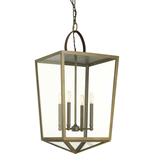 Point Dume-Shearwater Four Light Foyer Pendant Aged Brass