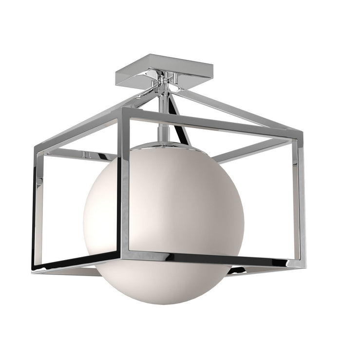 Artcraft - SC13274PN - One Light Semi-Flush Mount - Eclipse - Polished Nickel