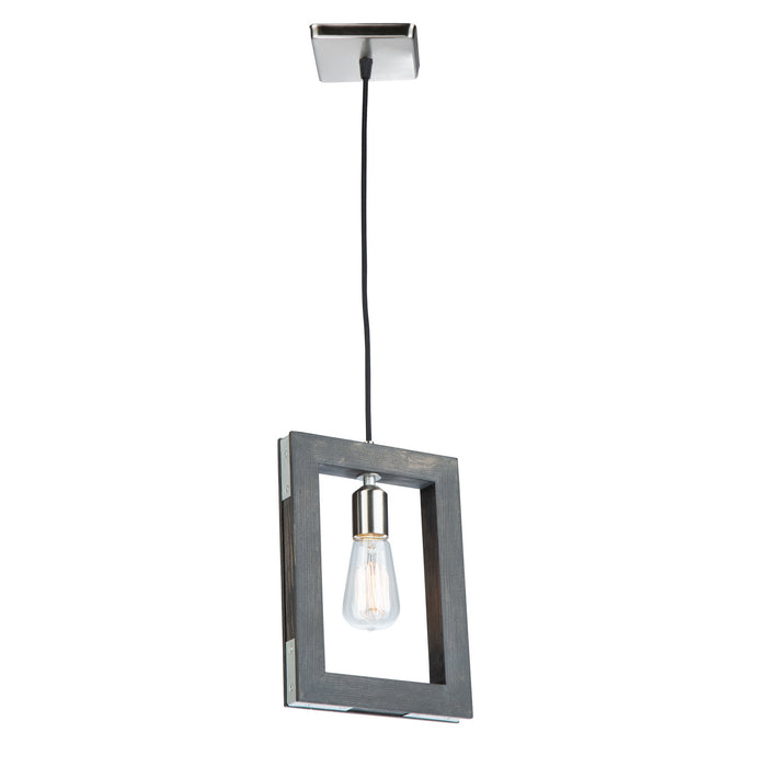 Artcraft - AC11651BN - One Light Pendant - Gatehouse - Dark Pine & Brushed Nickel
