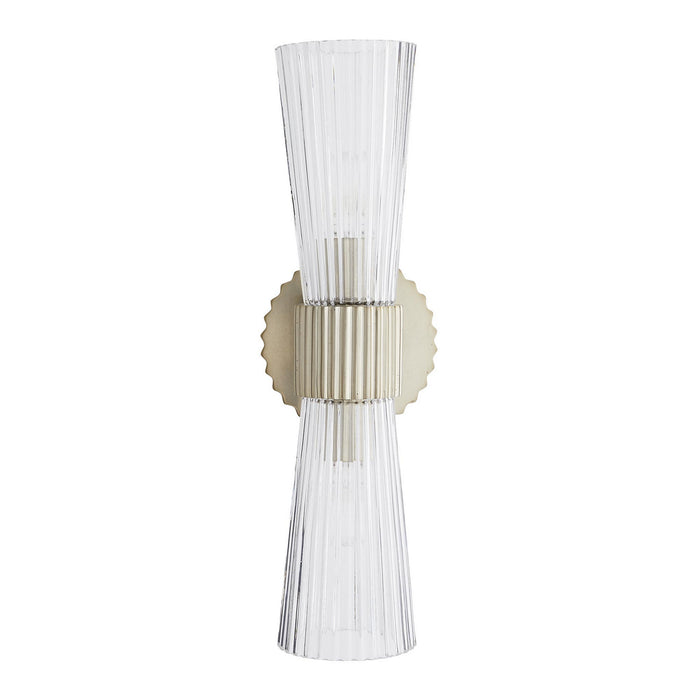 Arteriors - 49255 - Two Light Wall Sconce - Whittier - Fluted Clear