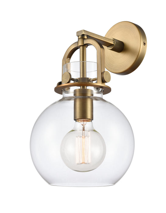 Innovations - 410-1W-BB-8CL - LED Wall Sconce - Newton - Brushed Brass