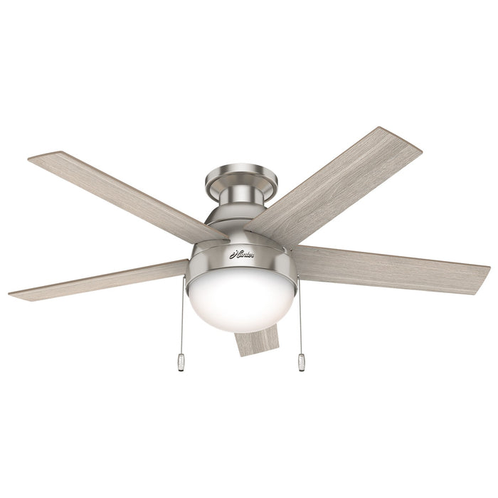 Hunter - 50278 - 46 InchesCeiling Fan - Anslee - Brushed Nickel