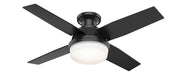 Hunter - 50400 - 44 InchesCeiling Fan - Dempsey - Matte Black