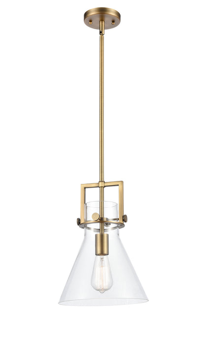 Innovations - 411-1S-BB-10CL - LED Mini Pendant - Newton - Brushed Brass