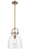 Innovations - 412-1S-BB-10CL - LED Mini Pendant - Newton - Brushed Brass