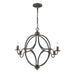 Golden - 0830-4 ABI - Four Light Chandelier - Caspian - Antique Black Iron