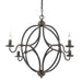 Golden - 0830-4 ABI - Four Light Chandelier - Caspian - Antique Black Iron