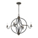 Golden - 0830-4 ABI - Four Light Chandelier - Caspian - Antique Black Iron