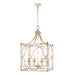 Golden - 0885-4P AI - Four Light Pendant - Laurent - Antique Ivory